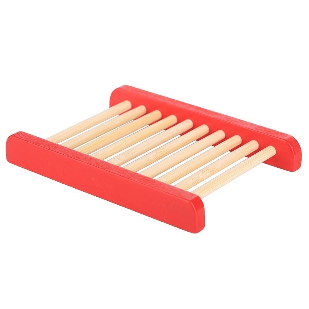 Wooden Bathroom Anti-Skid Soap Dish Sink Drain Holder Sundries Rack Handmade