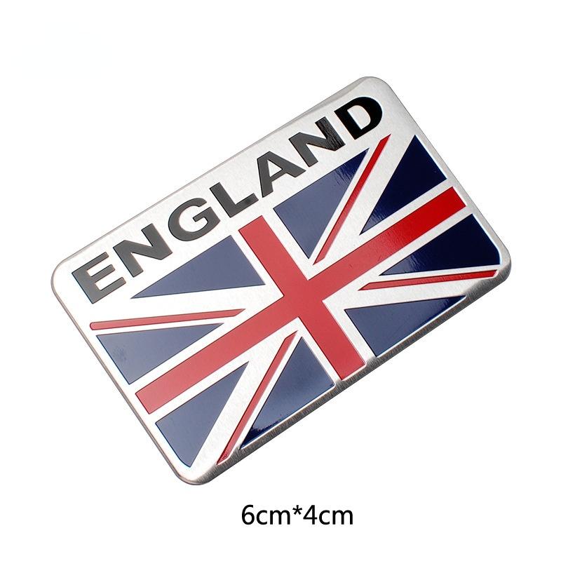 

Алюминиевый щит с флагом Англии, эмблема автомобиля, значок, наклейка, автомобильные наклейки для стайлинга грузовиков, внешние аксессуары 6x4cm