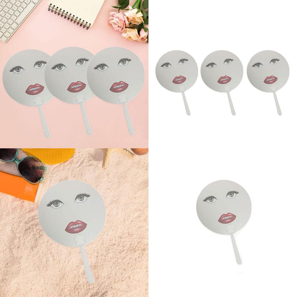 Hand Fan Summer Decoration Clear Round Pocket Fan for Performance Birthday