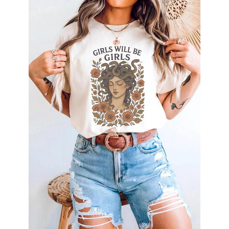 

Girls Will Be Girls Shirt Medusa with The Head of Perseus Tee Womens Feminist EmpowerUnisext Shirt Feminism Shirt Gift for Her 3XL