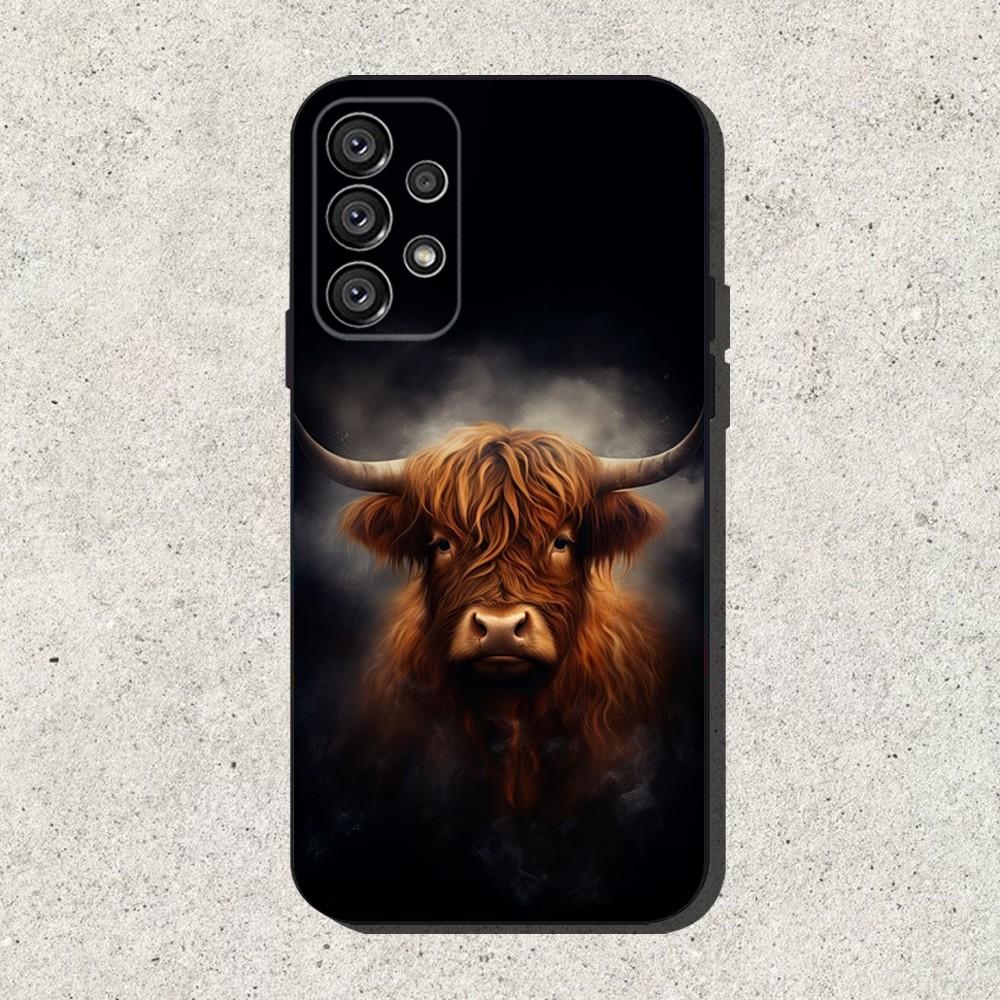 

Cute Highland Cow Phone Case For Samsung S25,S24,S21,S22,S23,S30,Ultra,S20,Plus,Fe,Lite,Note,10,9,5G Black Cover Samsung S24ULTRA