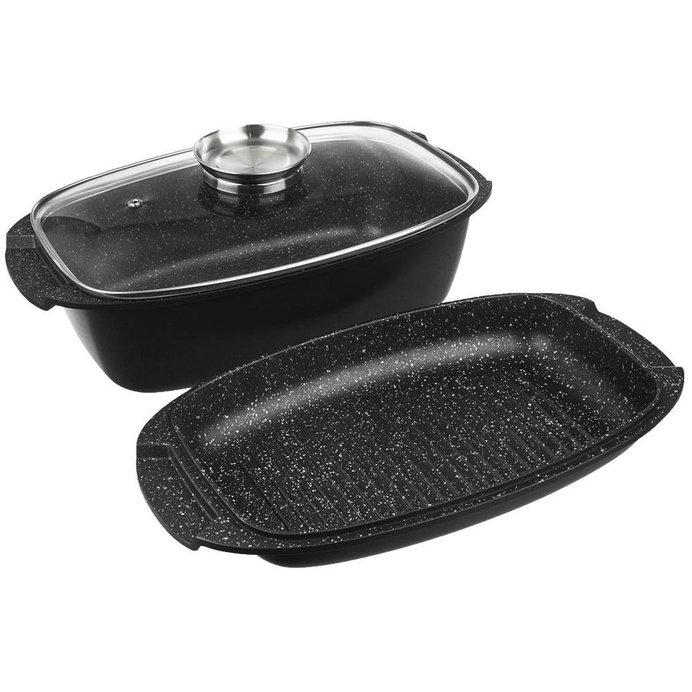 Granite roaster with lid 3in1 GRANDE 5 l, 39x22 cm