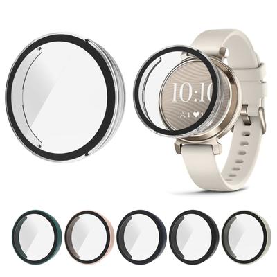 Guscio Protettivo Pellicola Protettiva per Schermo con Vetro Temperato per Orologio da Polso Garmin Lily 2 Cover Custodia Smartwatch Custodia in PC
