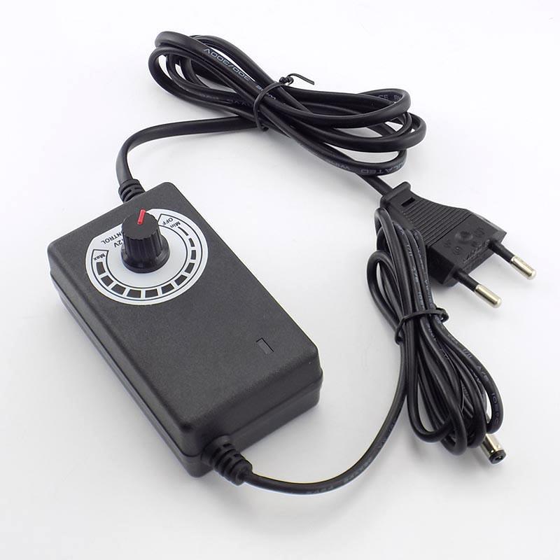 AC DC 100V 220V - 3V 12V 2A Hálózati adapter Tápcsatlakozó Állítható adapter Fali töltő LED lámpához Szalagfényhez