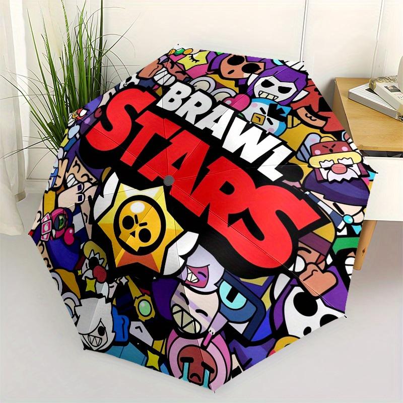 1pc Brawl Stars Themed High-quality Umbrella,Automatic Opening and Closing Umbrella,Multi-functional Umbrella G0811114
