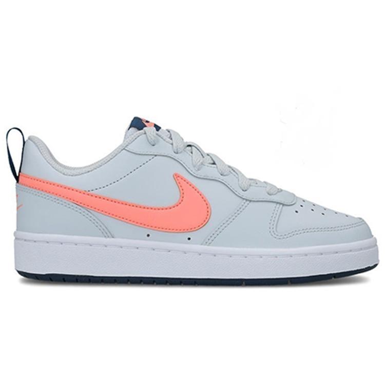 Nike Court Borough Low 2 'Grey Pink' Grade School (Unisex) Kids' Skateboarding Shoes BQ5448 009