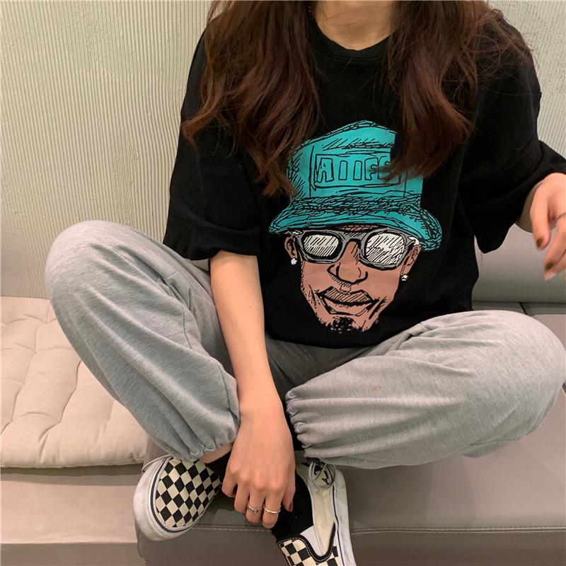 Retro European & American Women's Short Sleeve T-shirt, 2022 Korean Style Loose Fit, Hip Hop Harajuku Trend.