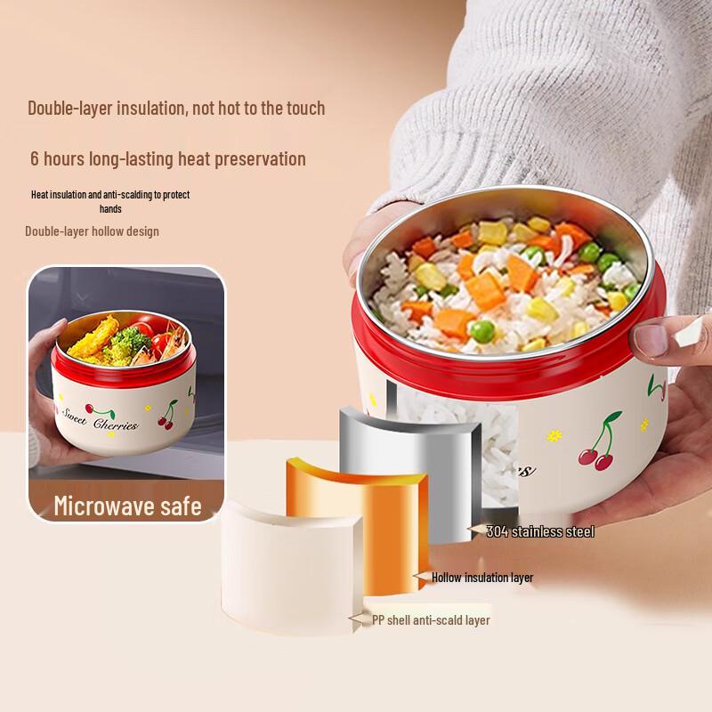 Licheers Stainless Steel Vacuum Insulated Lunch Box Set