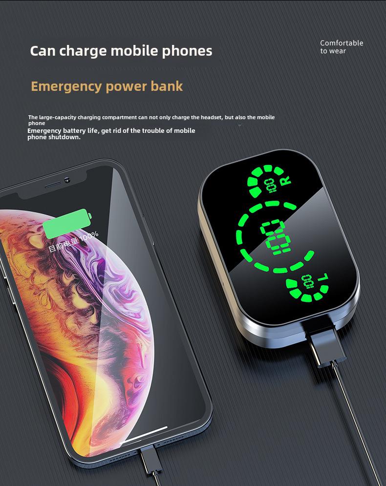 Bluetooth HD Mirror Display YD03 Headset - Large Capacity Wireless Noise Reduction YDmini Earbud
