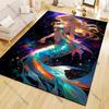 Beautiful Mermaid Printed Carpet Yoga Mat Game Room Bedroom Beautiful Anti -slip Carpet Rugs Living Room Decoration Chambre