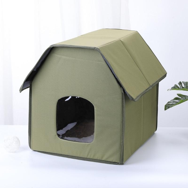 Insulated Outdoor Cats House Easy Assembly Design for Winter Waterproof Bed Tent Cats and Small Pet Warm House