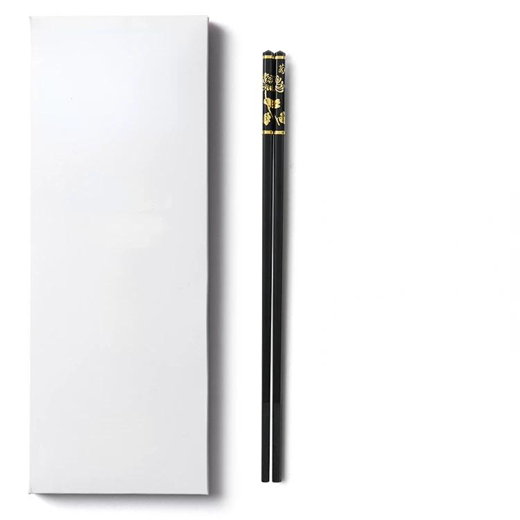 

5 пар креативных палочек для еды с растительным узором, сплавные палочки для еды, 255 мм, китайская домашняя посуда, нескользящая посуда