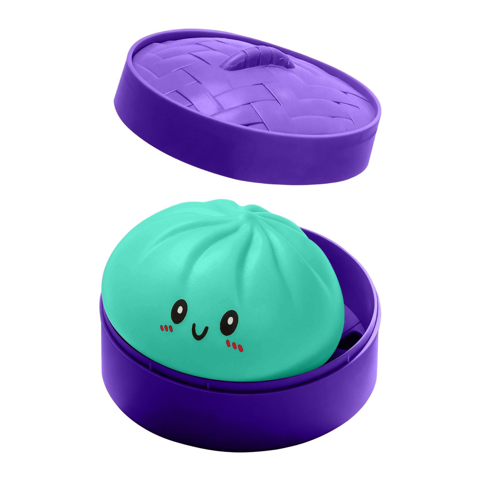 

Steam Bun Shape Stress Relief Toy with Steamer Basket Design Soft Squeeze Sensory Toy for Hand Exercise and Focus One Size