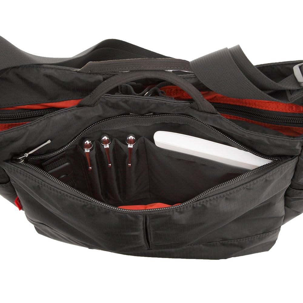 Manhattan Passage 2505 Stilvolle Umhängetasche für Pendler (Schwarz) Unisex