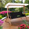Garden Swing 3-Seater, Rocking, With A Roof, Large, Metal, Freestanding