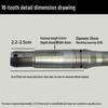 Electric Tricycle Rear Axle Shaft, 16 Teeth, 9 Shaft Head, 6205 Bearing Gearbox, Thickened.