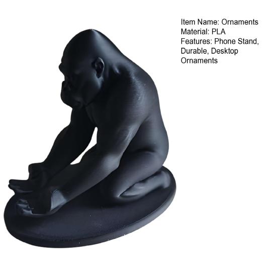 Handy-Ständer Schimpanse Ornamente Form 3D-Druck Ergonomischer Halter Anti-Rutsch-Basis