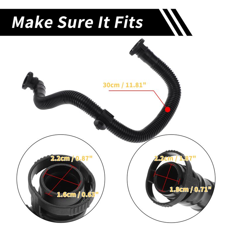 X Autohaux 1 шт. Автомобильный впускной шланг Совместим с VW Golf V 2.0 GTI 1K1 2004-2009, Впускной шланг воздушного фильтра Черный № 06F103235