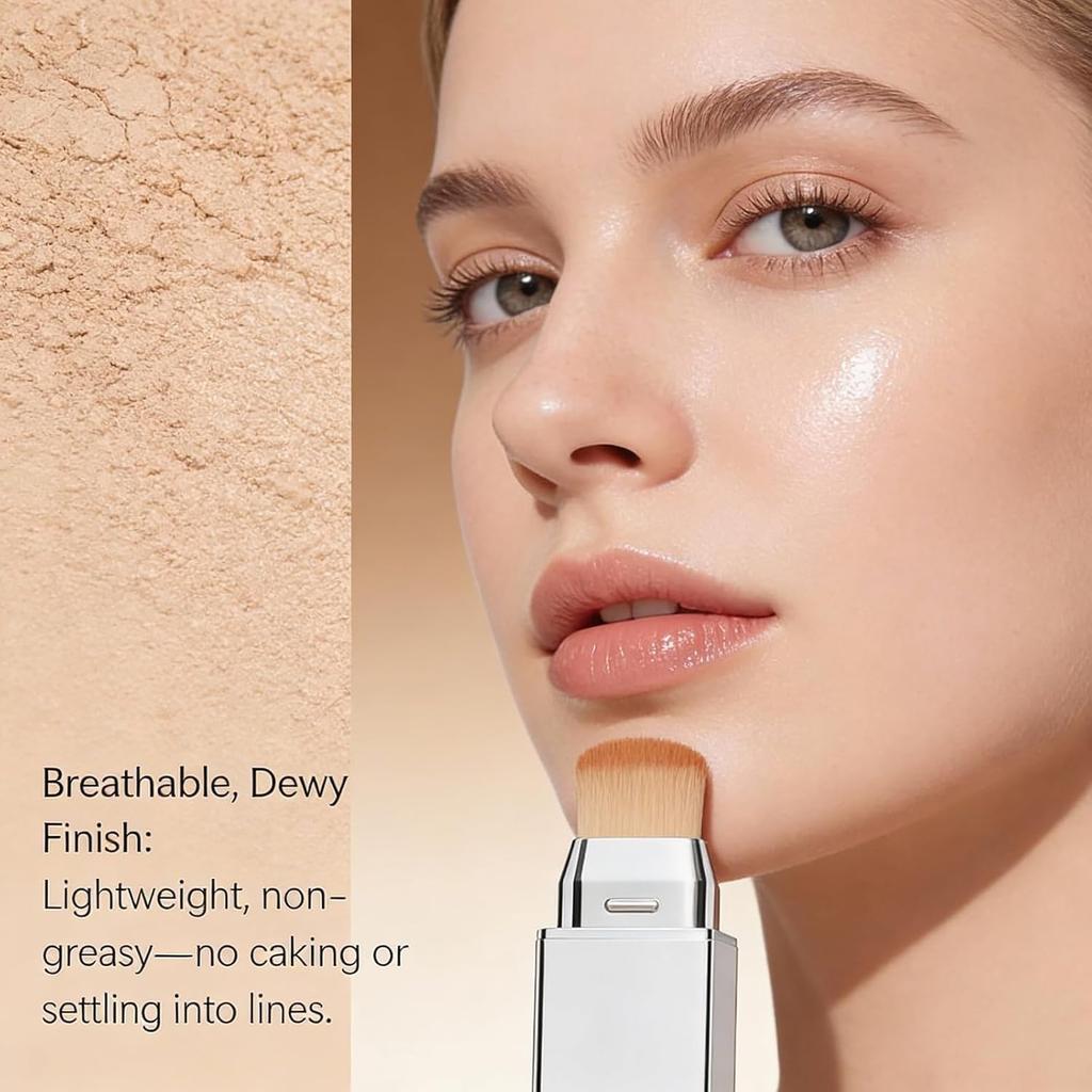 Color-Changing Foundation Stick, Dual-Ended Korean Skin Care Foundation Stick, Detachable Brush, Full To Medium Coverage Base Hydrating Makeup Portabl
