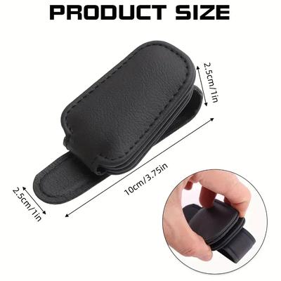 Sunglasses Holders For Car, Magnetic Leather Sunglasses Clip For Car Visor, Glasses Hanger Clip, Car Interior Visor Accessories