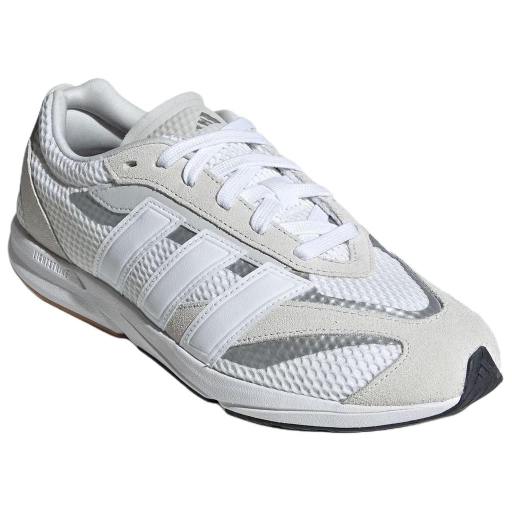 Adidas LIGHTBLAZE Abrasion Resistant Low Top Casual Running Shoes Women's Gray White Sneakers JS3197