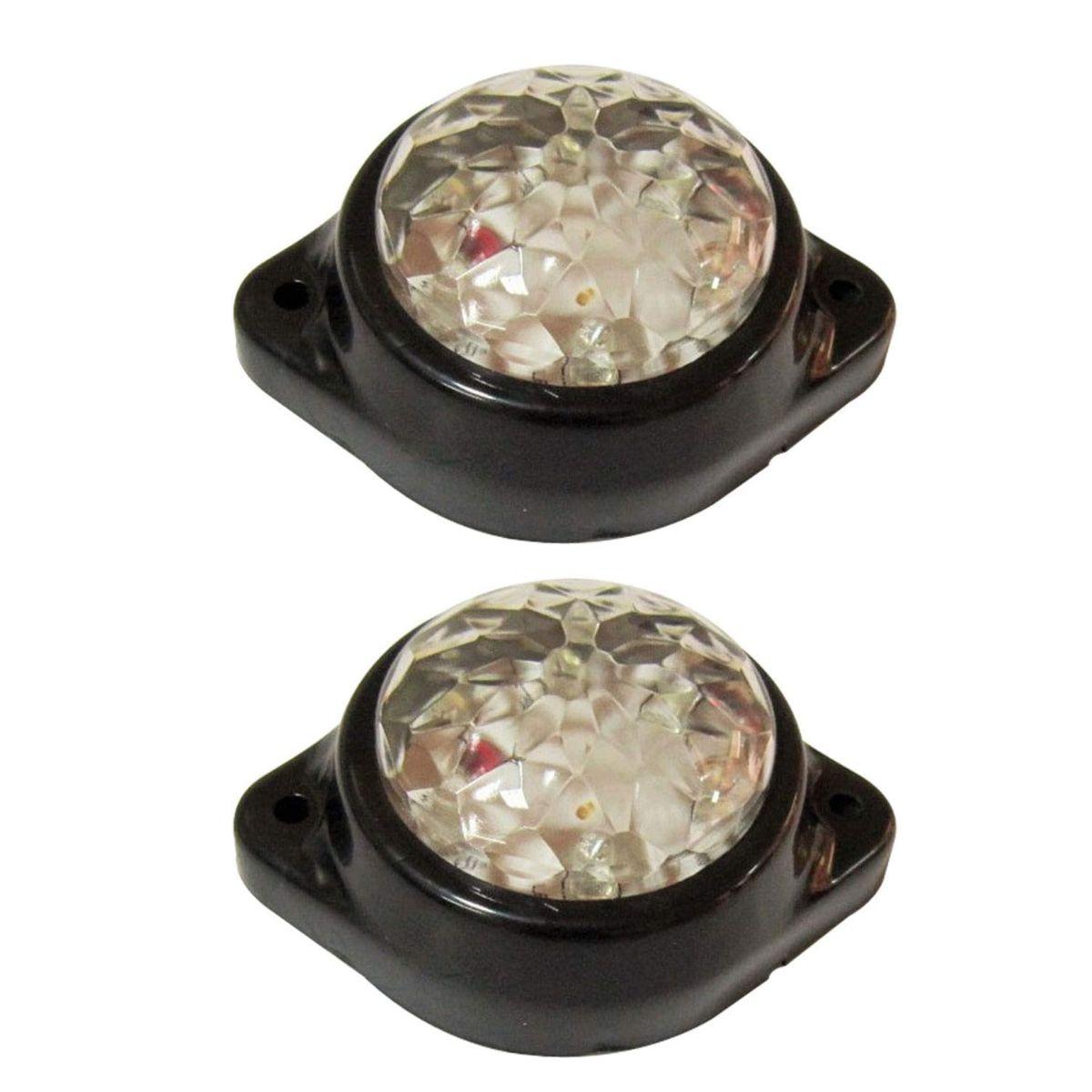 

2x Clear Auxiliary Lamp with 6 LEDs (12V) – Universal Marker/Decoration Light For Trucks, Trailers, Containers, Lorries, Caravans & Campers чистый