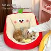 Thick Warm Pet Nest for Cats & Puppies: Non-Stick Fur, Removable, Washable, All-Season Comfort Mat