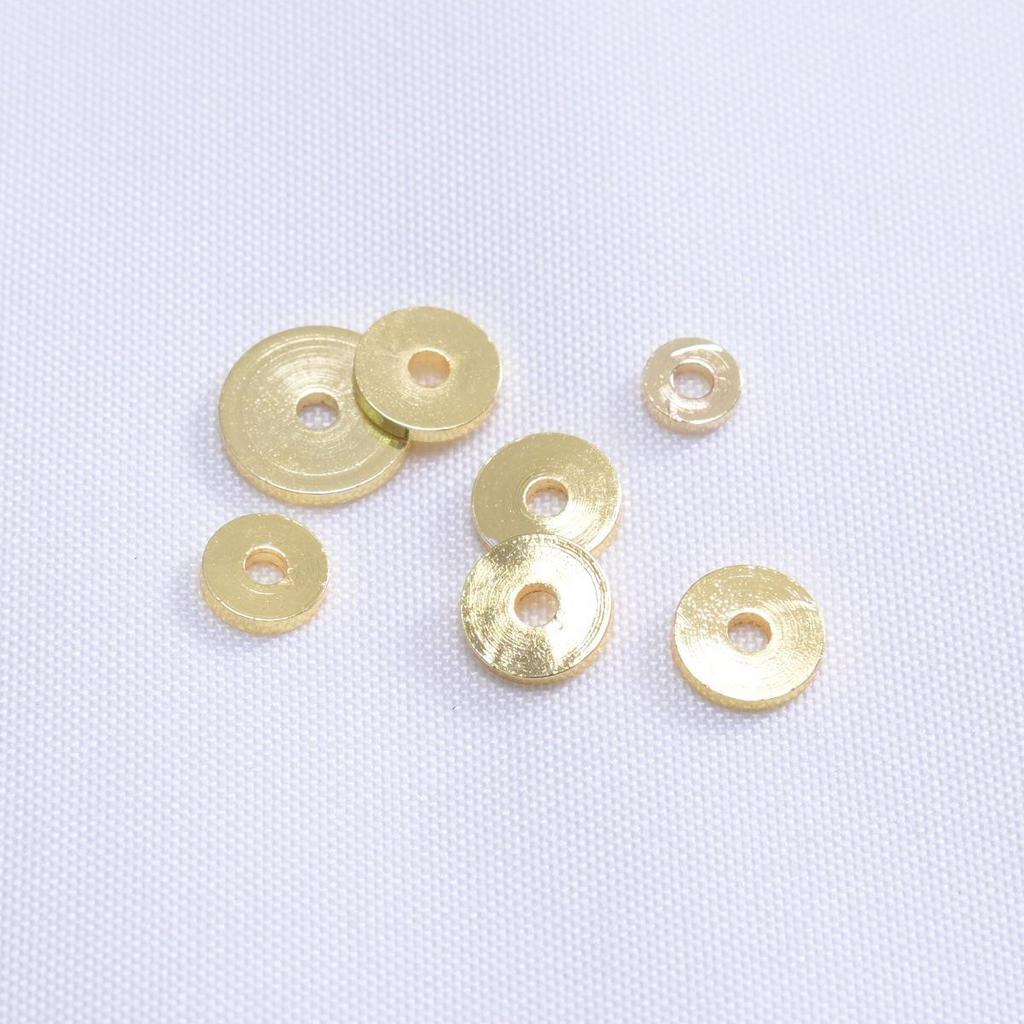 18K Gold Filled 1mm Abstandshalterperlen für DIY Armbänder & Halsketten