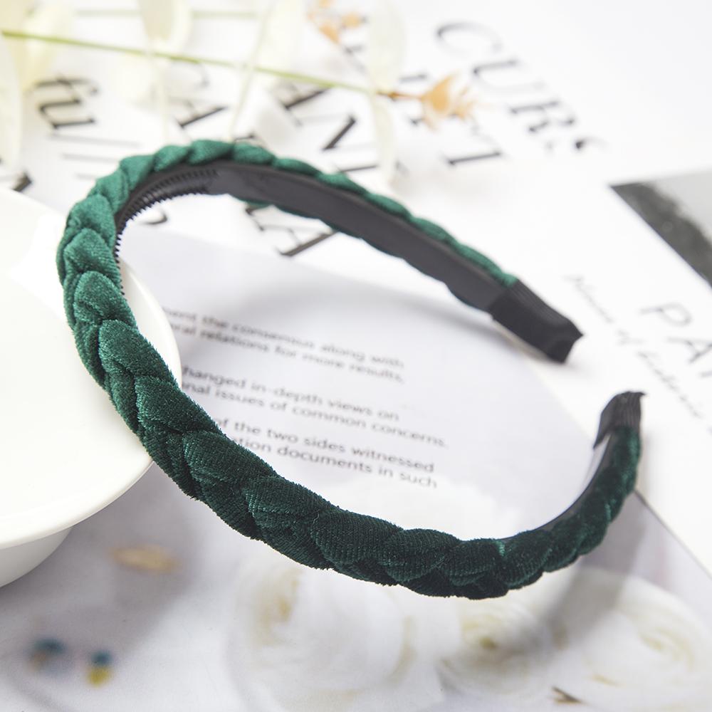 

Плетение резинок для волос женские плетеные бархатные повязки на голову обручи для волос эластичные модные ободок нескользящий головной убор ободок аксессуары для волос