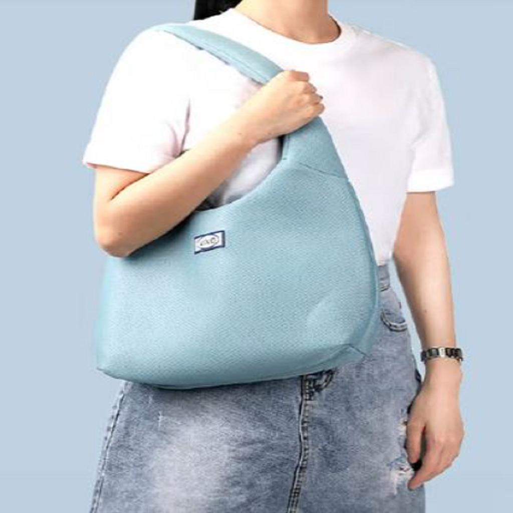 Daiso Shoulder Mesh Bag - Blue