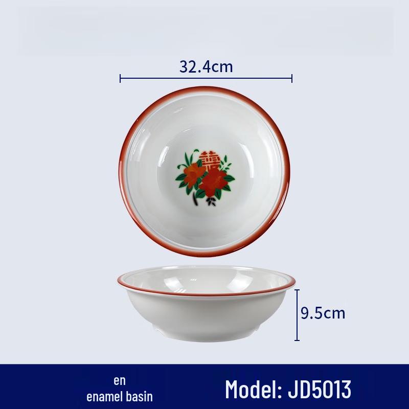 Wujo Retro Style Melamine Dinner Plate