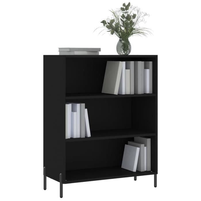 VidaXL Armoire à étagères noir 69,5x32,5x90 cm bois d'ingénierie 828373
