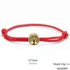 Dreamtimes World Tree of Life Bracelet Stainless Steel Bracelet  for Women Men Hand Made Rope Chain Adjustable Rope Jewelry Gift