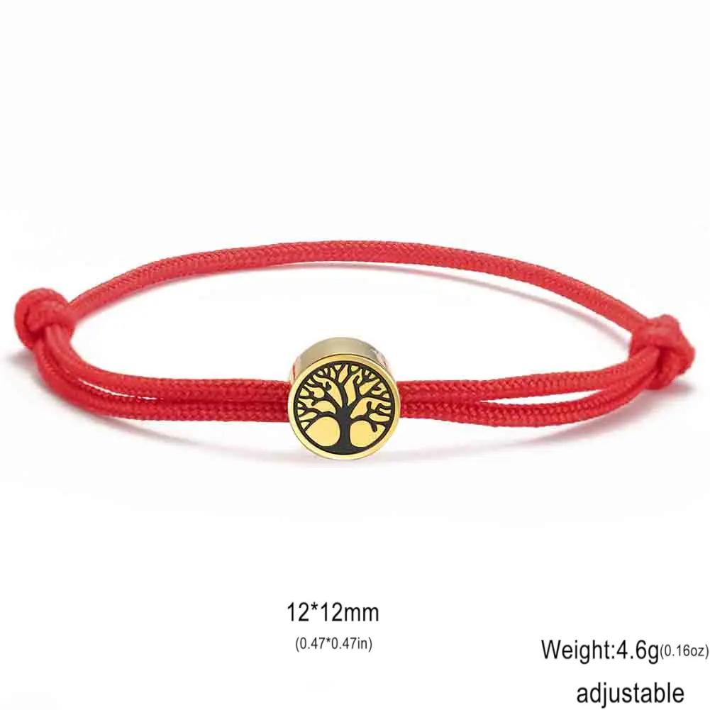 Dreamtimes World Tree of Life Bracelet Stainless Steel Bracelet for Women Men Hand Made Rope Chain Adjustable Rope Jewelry Gift