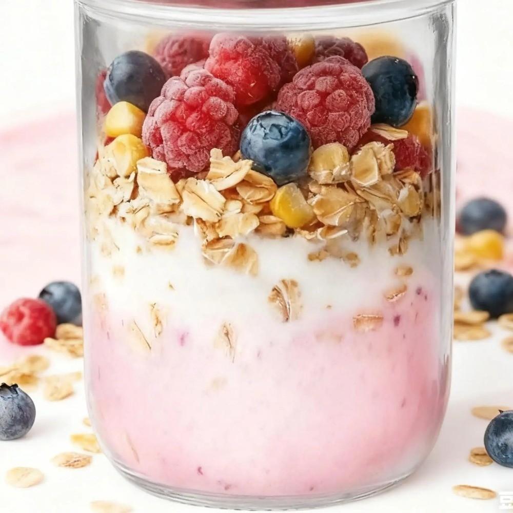 Dual-Layer Overnight Oats Containers Dry Wet Separation Mason Jars Jam Salad Honey