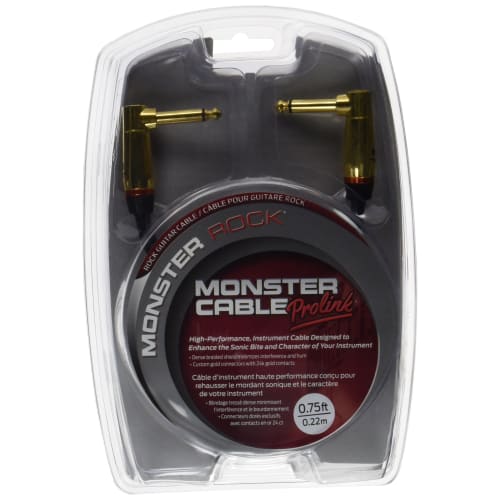 Monster Cable M ROCK2-0.75DA Monster Rock2 Series Guitar Patch Cable / L-L Plug / Cable Length: Approx. 22cm