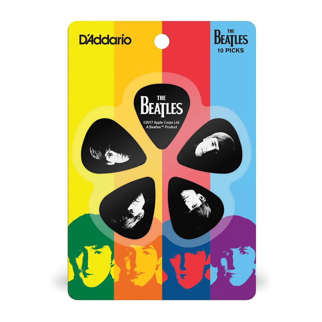 Beatles Guitar Meet The Pack of 10 D'Addario Picks, Beatles, Medium, 1CBK4-10B2,
