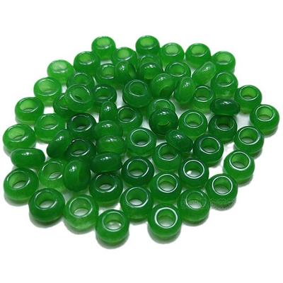 8mm Large Hole Malaysian Jade Abacus Beads for DIY Jewelry Spacer and Accessories