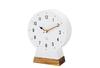 Interform Polk Table Clock, CL-4097, Nordic White, Keyhole Design, Wood, W14 X H18 X D5.5cm