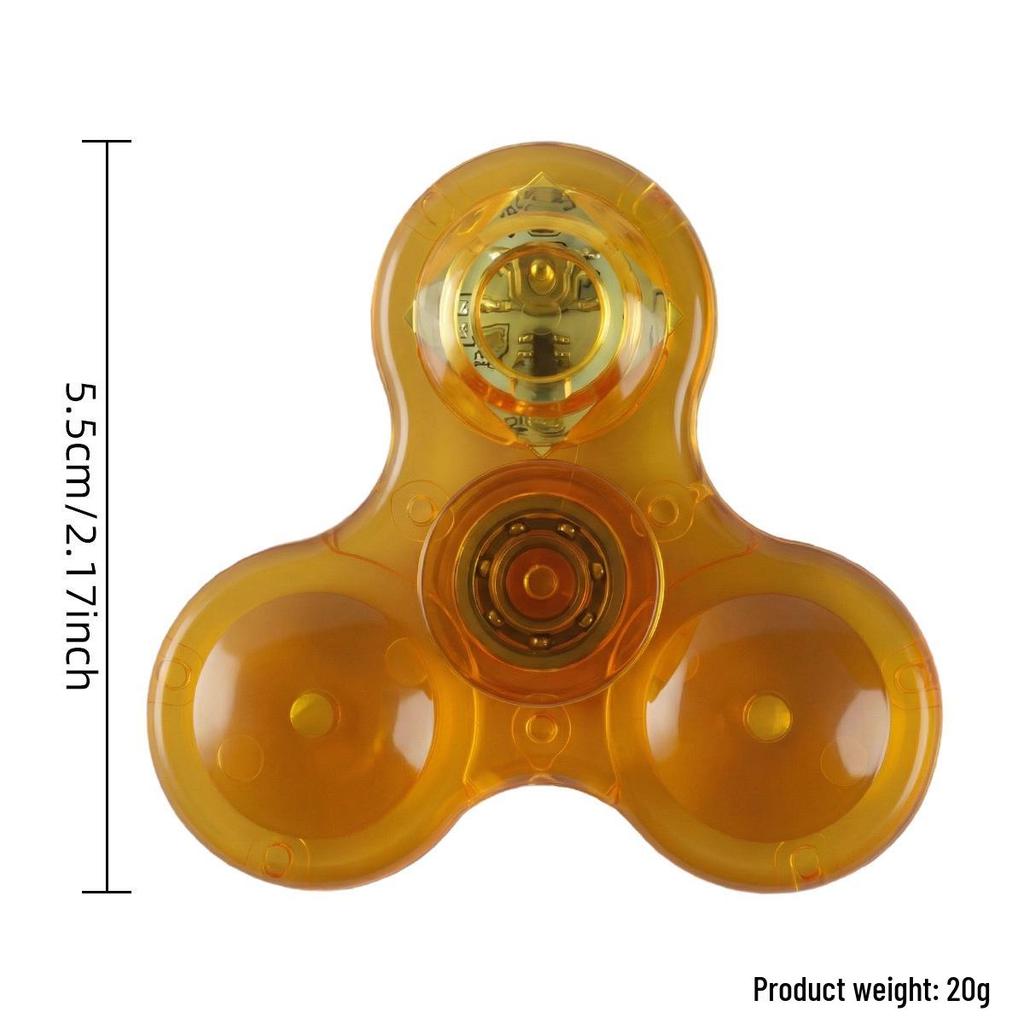 Three-Finger Light-Up Fingertip Gyroscope EDC Decompression Toy for Kids