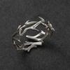 Inele Vintage Ins Style Adherence pentru bărbați și femei cu crengi, spini, inele pentru cupluri, cadouri, modă și personalitate