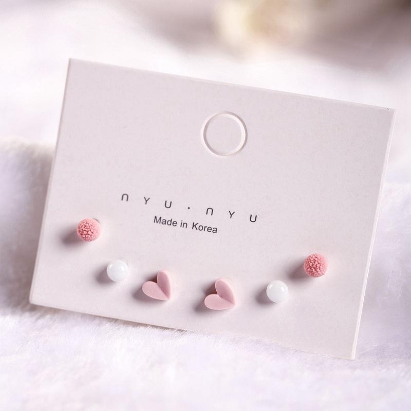New ceramic jewelry, cute and fresh earrings, ear piercing care, no need to remove earrings when sleeping, gift for female students, steel pins