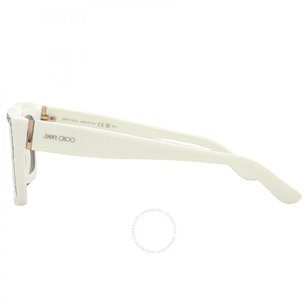 NWT Jimmy Choo White Cat Eye Sunglasses Isla | Opal Sand Cat Eye Sunglasses | JIMMY CHOO main image 4