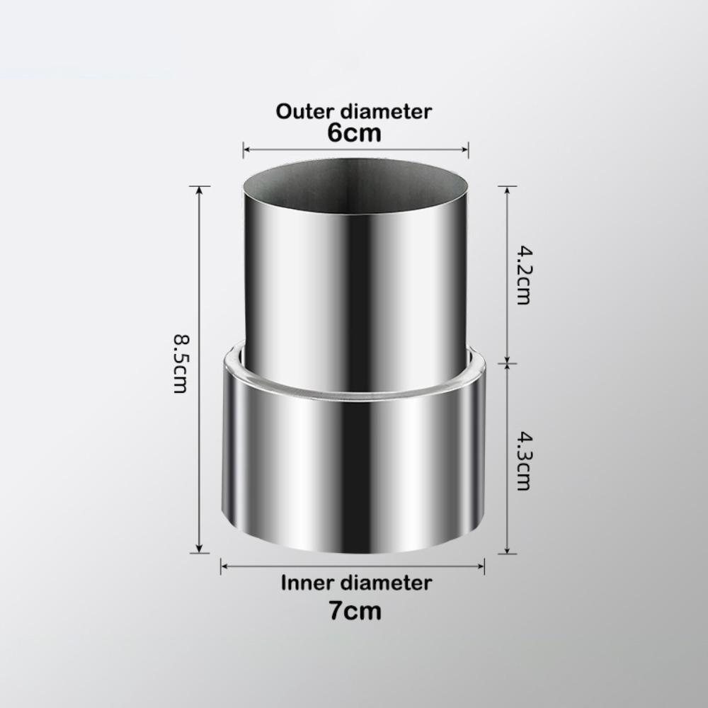 Stainless Steel Ventilation Pipe Fittings Multiple Sizes Ducting Connector
