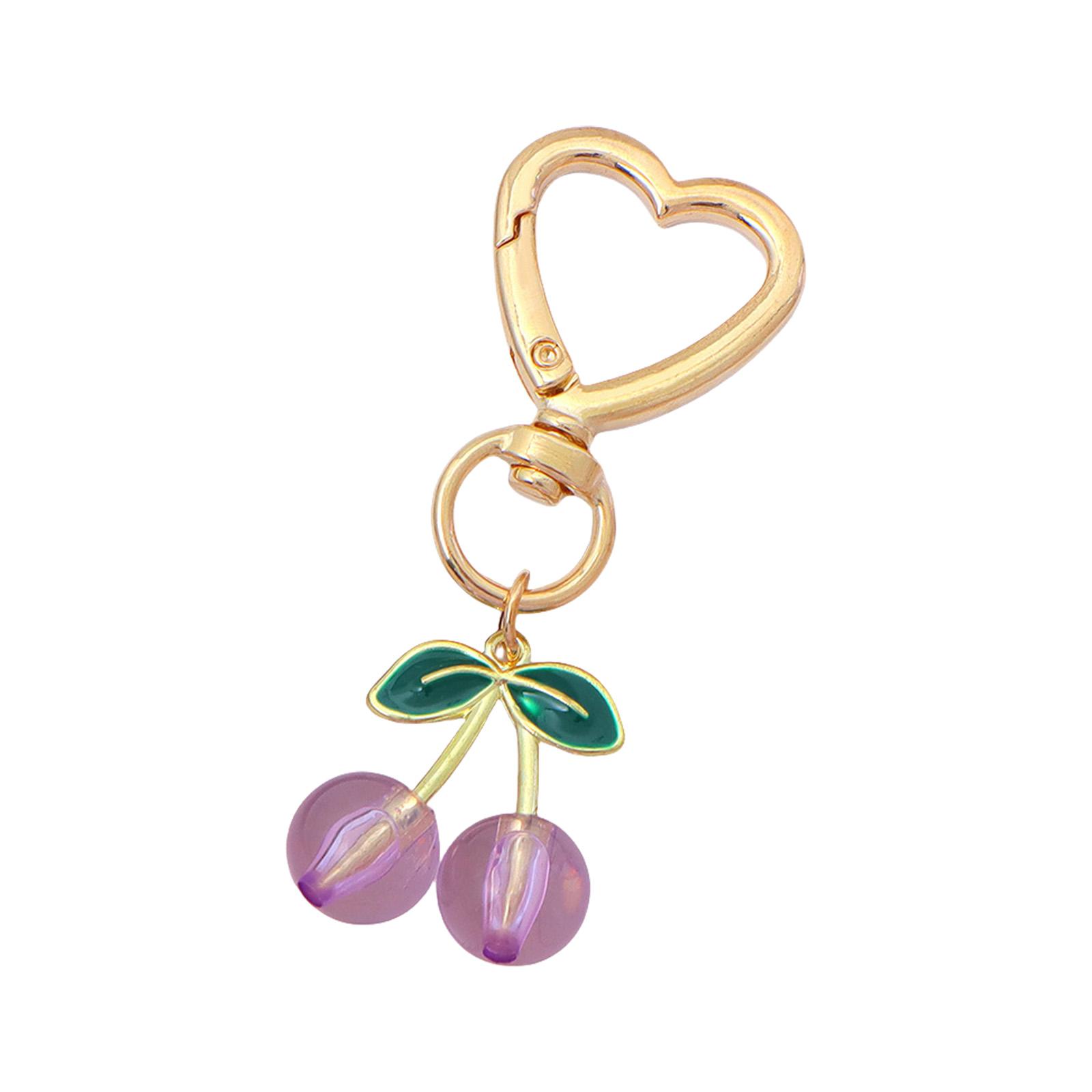 

Premium Alloy Miniature Fruit Key Holder Compact Decoration Cute Cherry Keychain Pendant Charm For Keys And Bags