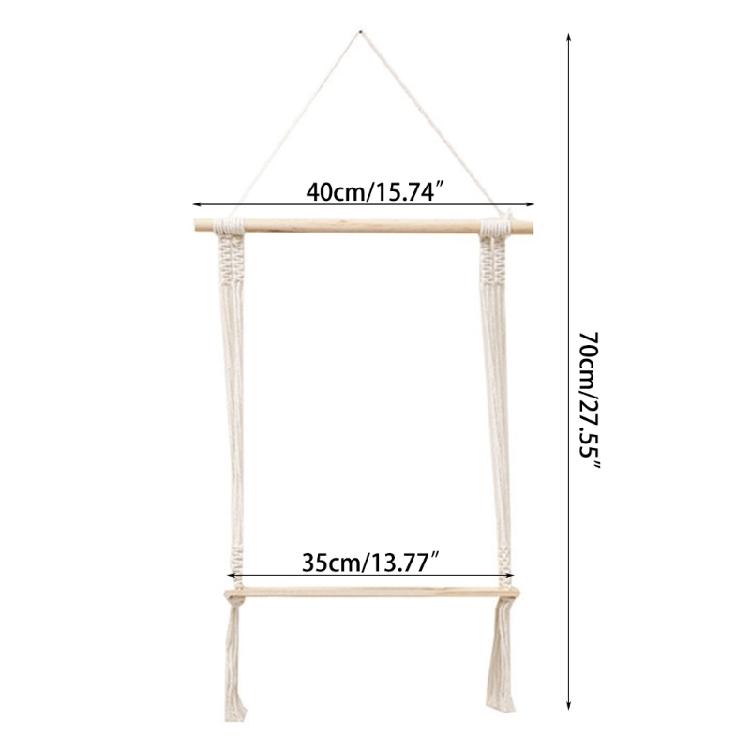 Functional Woven Tapestry Wall Hangings Shelf for Plant Bathroom Bedroom