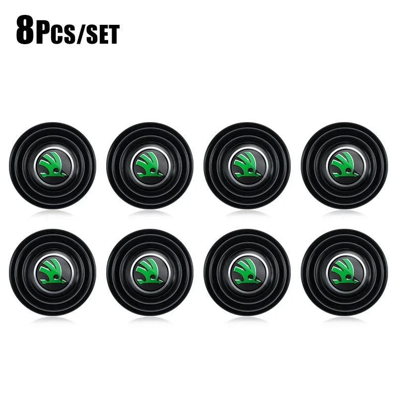 Car Sticker 2026 Hot Car Door Shockproof Silicone Gasket Buffer Pad Accessories For Skoda Octavia Superb Rapid Kodiaq Karoq Fabi