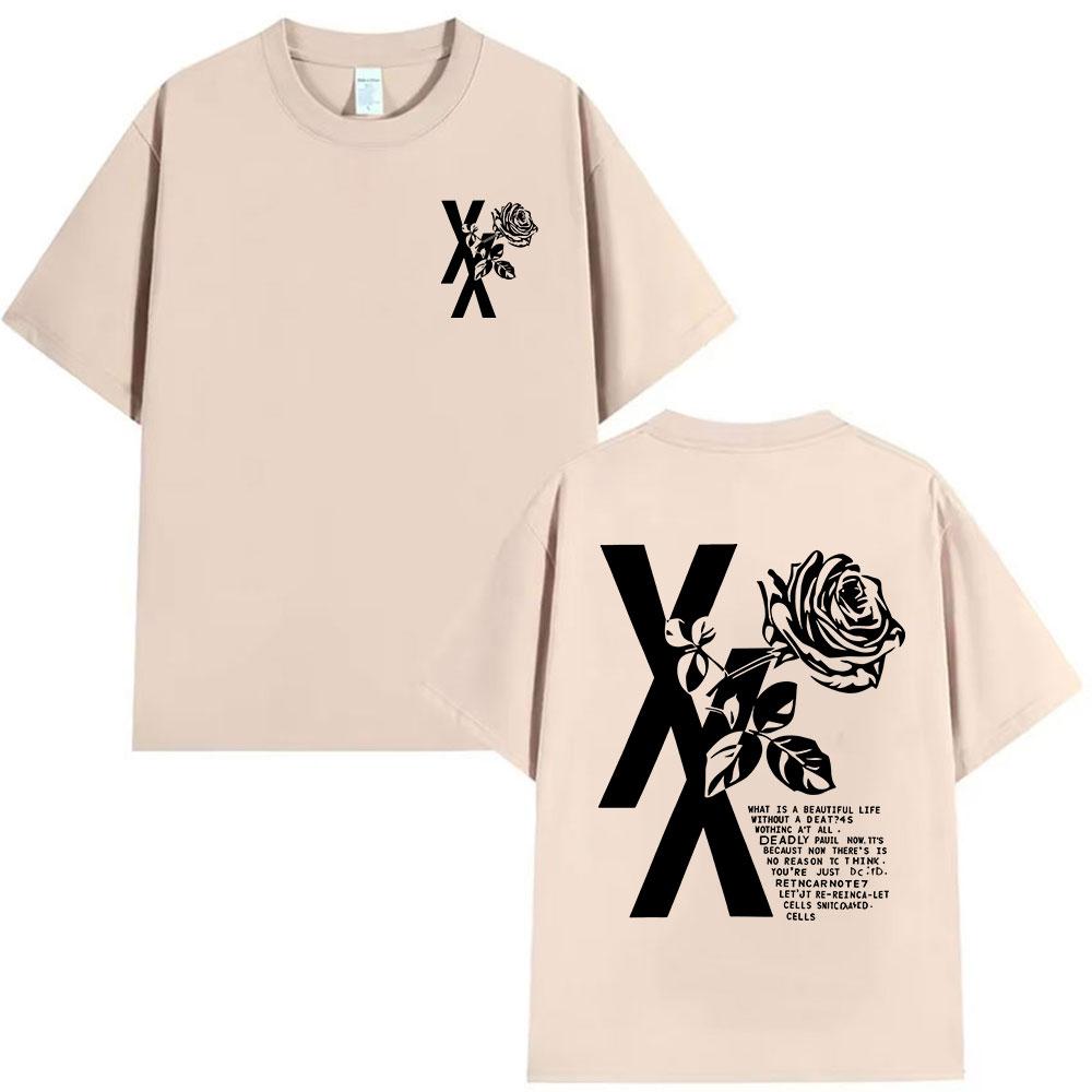 Rapper Mgk Lost Tour 2025 Verano 100% Algodón Camiseta Estampada Hombres Mujeres Moda Casual Manga Corta Hip Hop Oversized Y2k