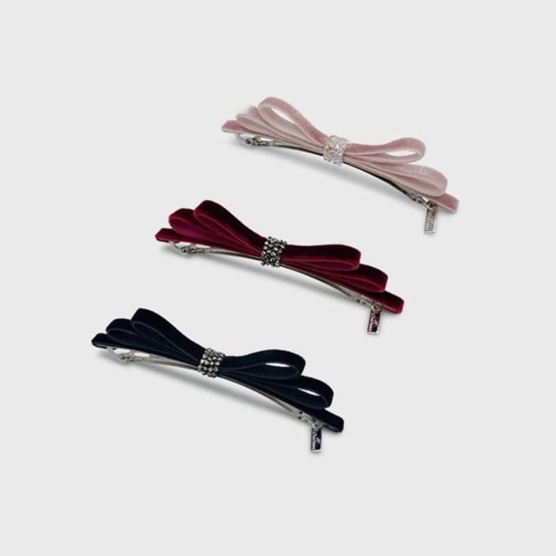 Jean Paul Clarisse Crystal Point Velvet Ribbon Auto Pin-S JP-23-363AB