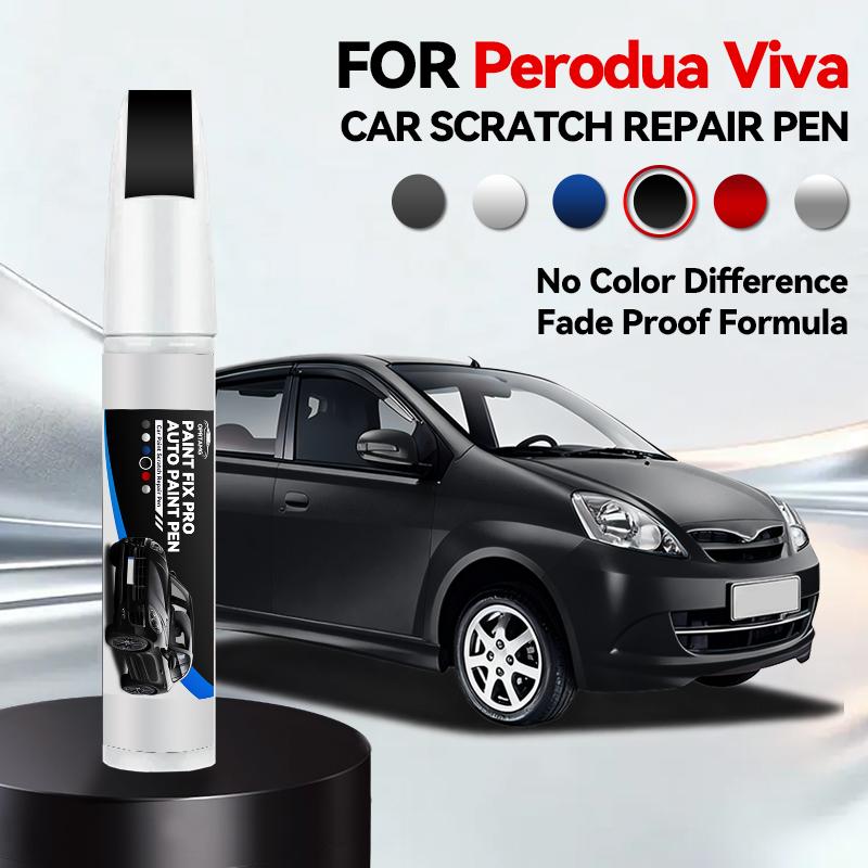 Fahrzeug zur exklusiven Nutzung Für 1990-2026 Perodua Viva Lackreparaturstift Ausbesserungsstift Kratzerentferner DIY Autozubehör Schwarz Weiß